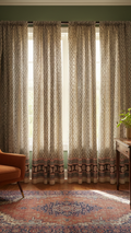 Black Geometric Curtains (Set of Three)