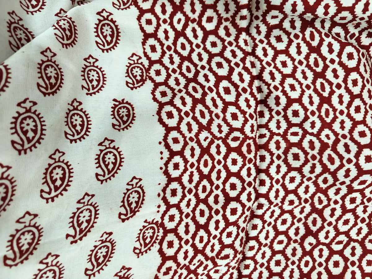 Shilapanjali – Hand Block Printed Modal Silk Saree