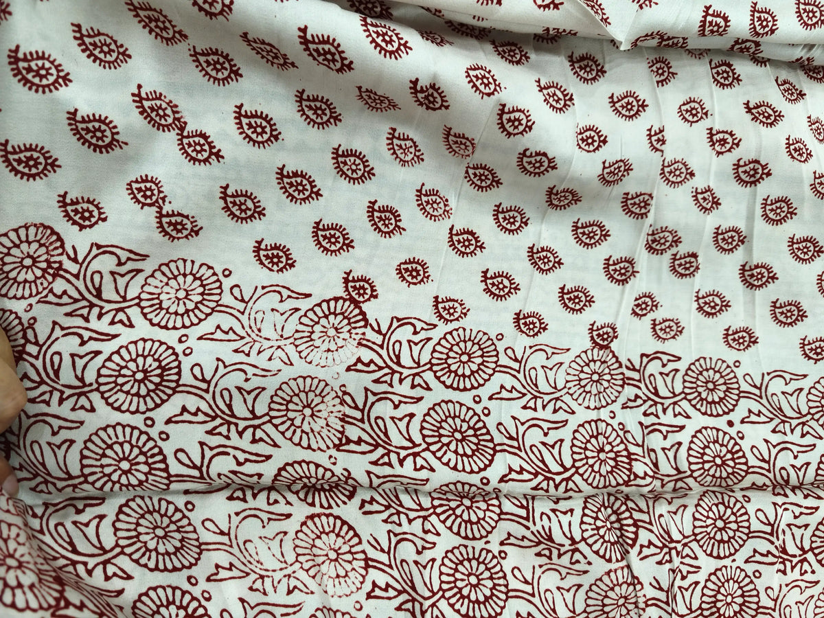 Raagrekha – Hand Block Printed Modal Silk Saree -  A graceful rhythm of Indian craftsmanship and timeless elegance.
