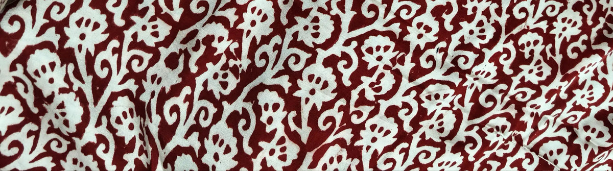 Raagrekha – Hand Block Printed Modal Silk Saree -Geometric Border