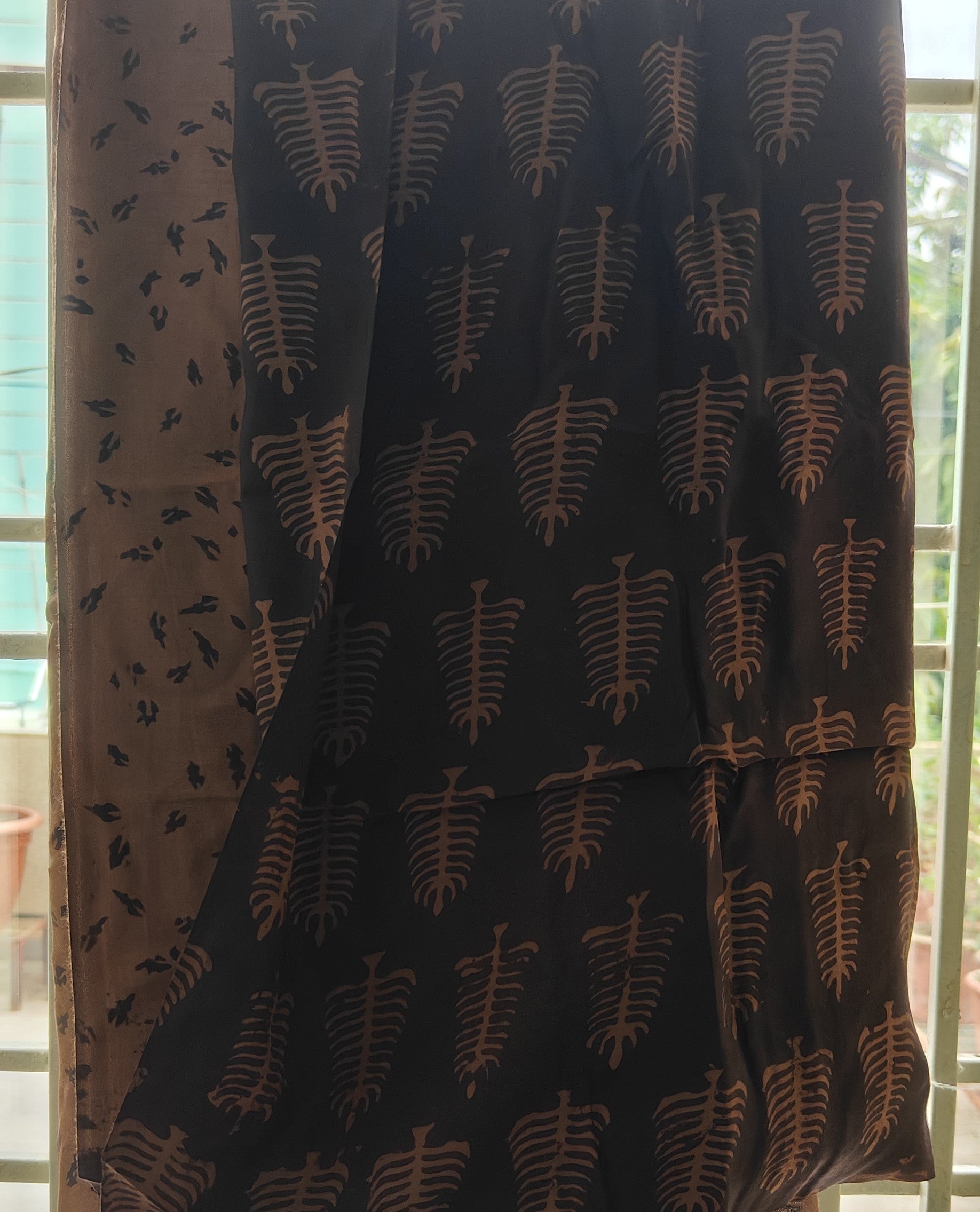 Bag Print suit material with Chiffon Duppatta