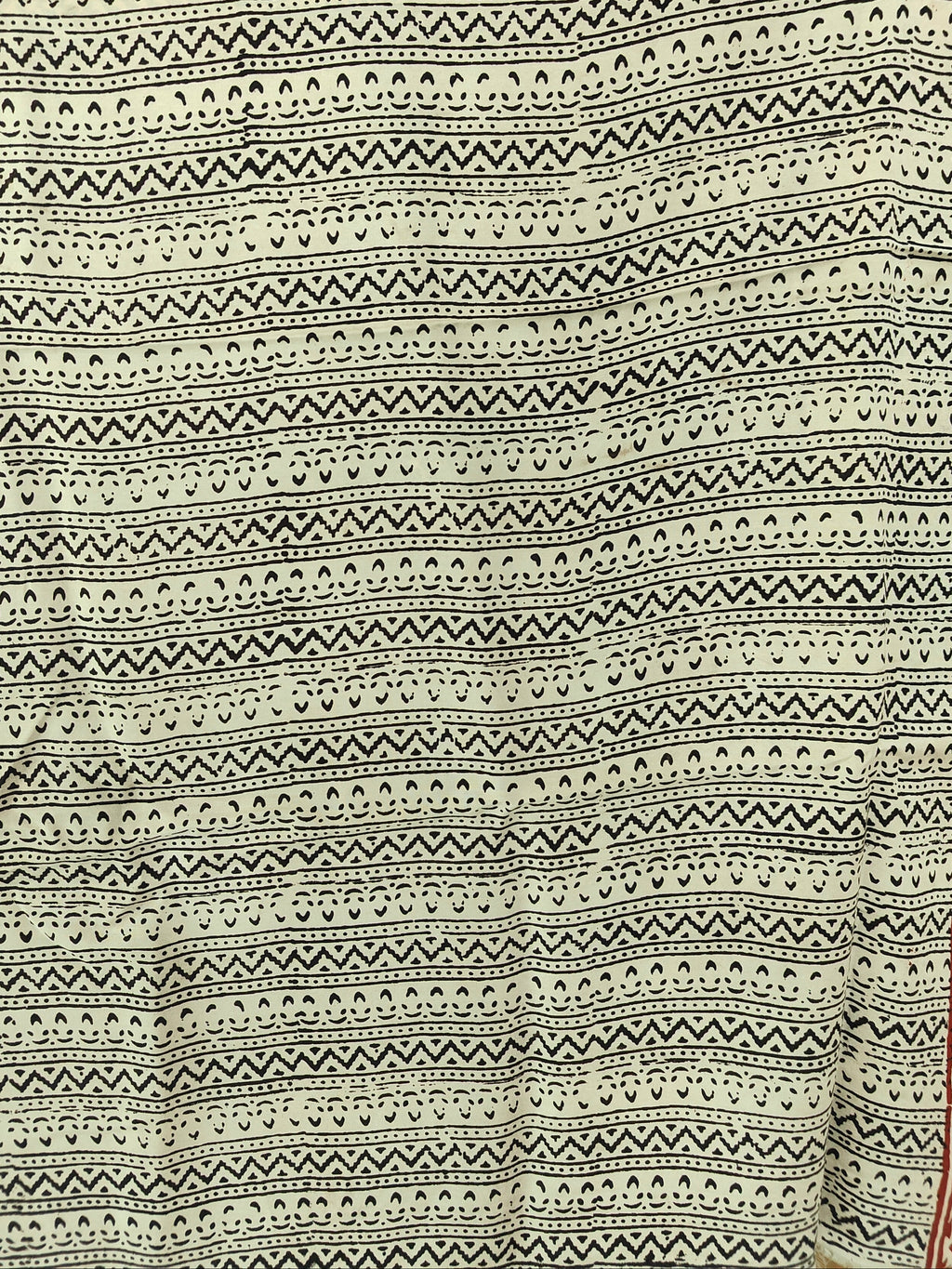 Bagh Print Dola Silk Saree (White)