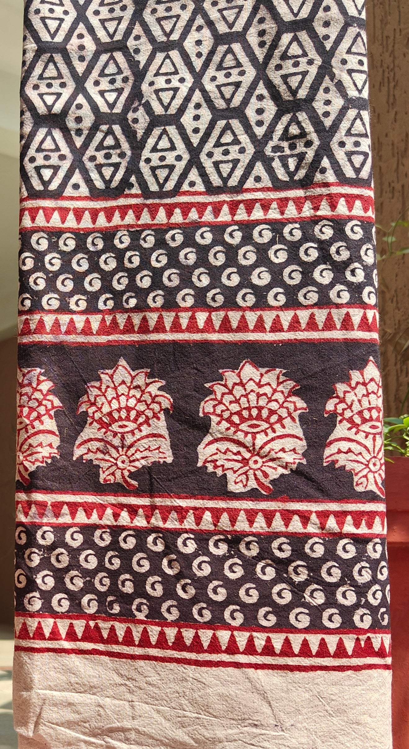 Black Geometric Curtains (Set of Three)