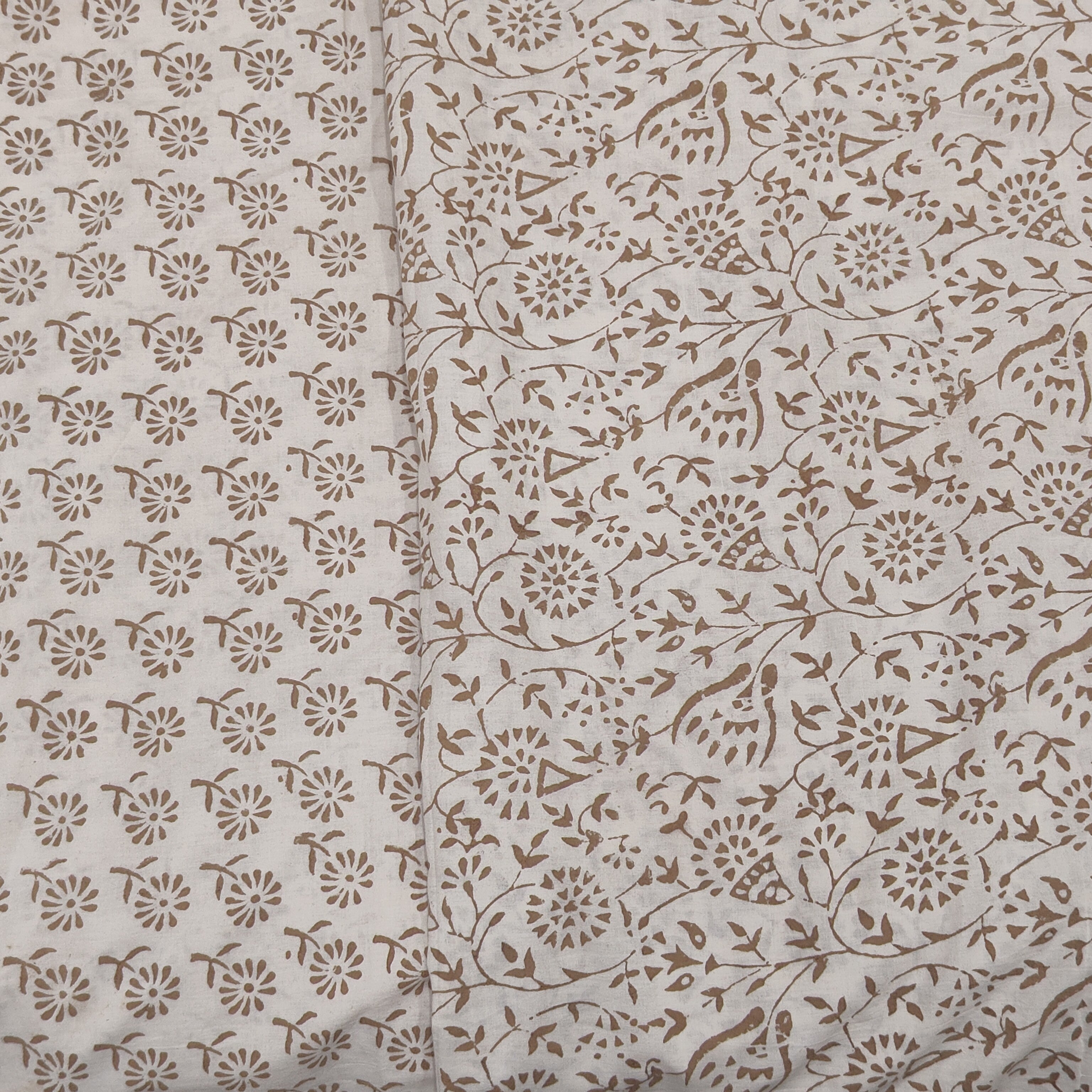 Authentic Dhar Bagh grey block print unstitched pure cotton suit set with dupatta for summer wear