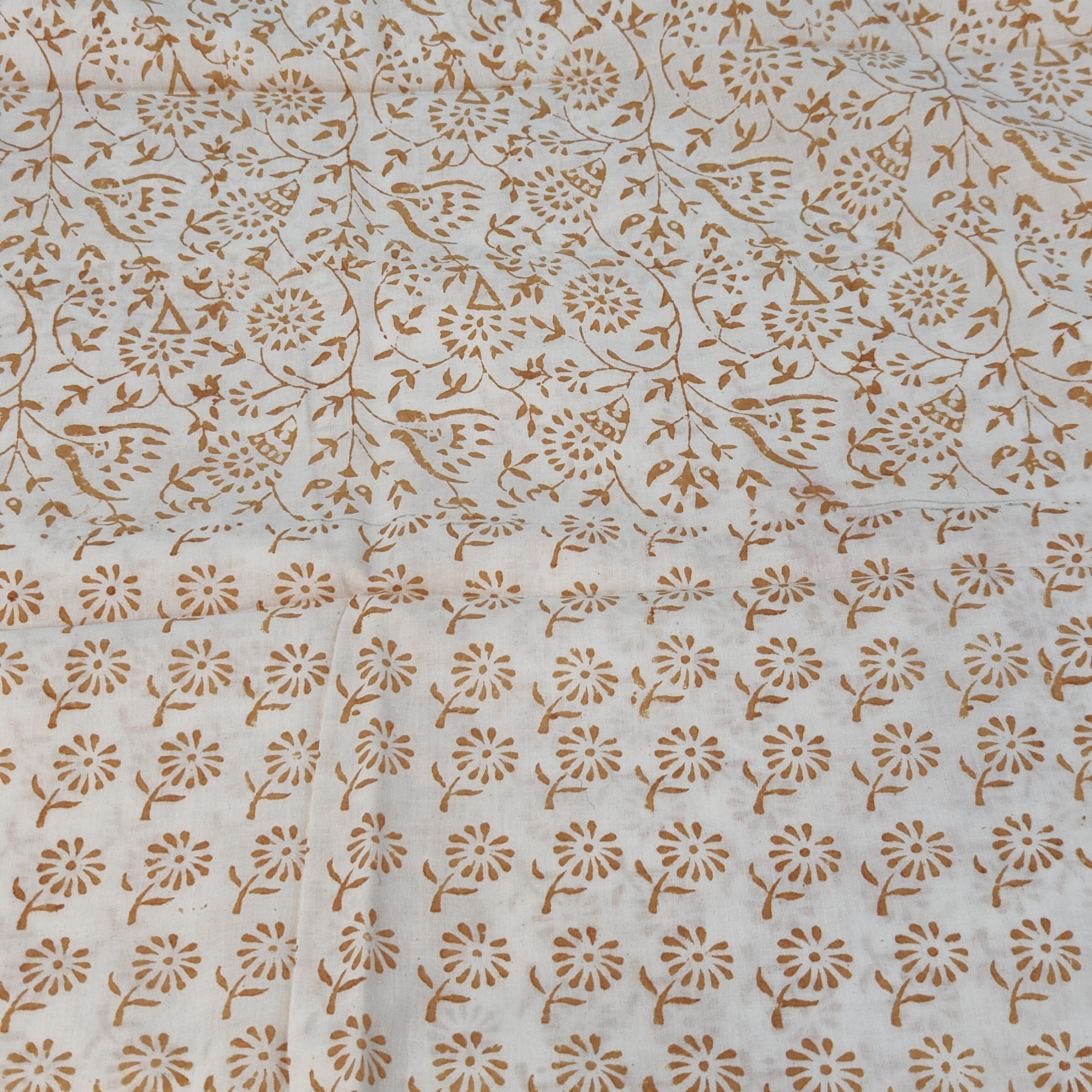 Authentic Dhar Bagh block print unstitched pure cotton suit set with dupatta for summer wear.