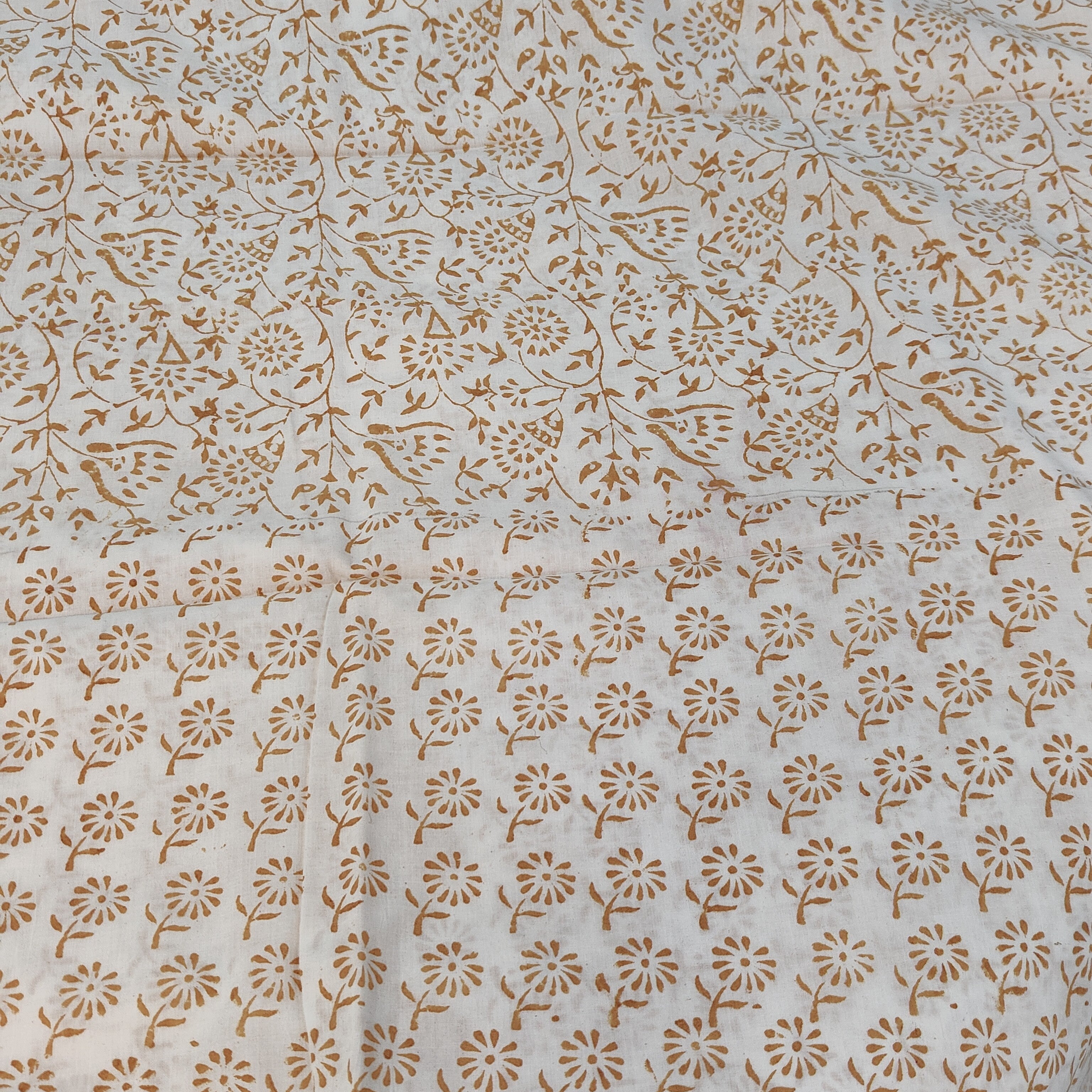 Authentic Dhar Bagh block print unstitched pure cotton suit set with dupatta for summer wear.
