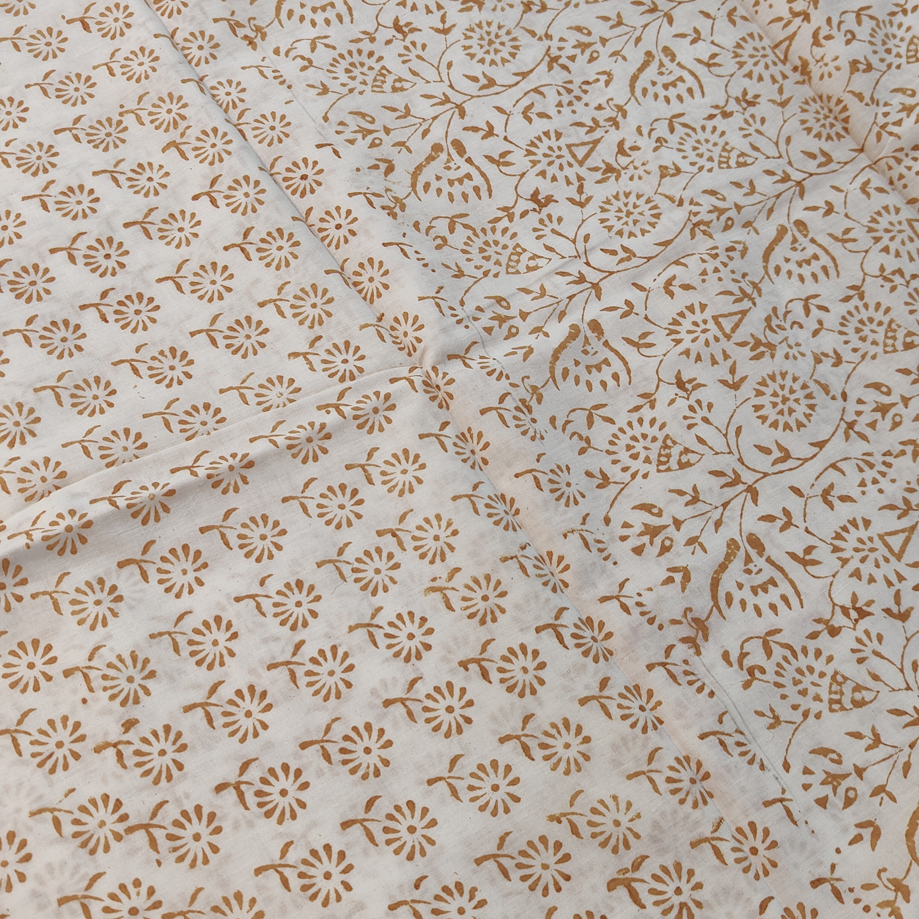 Authentic Dhar Bagh block print unstitched pure cotton suit set with dupatta for summer wear.