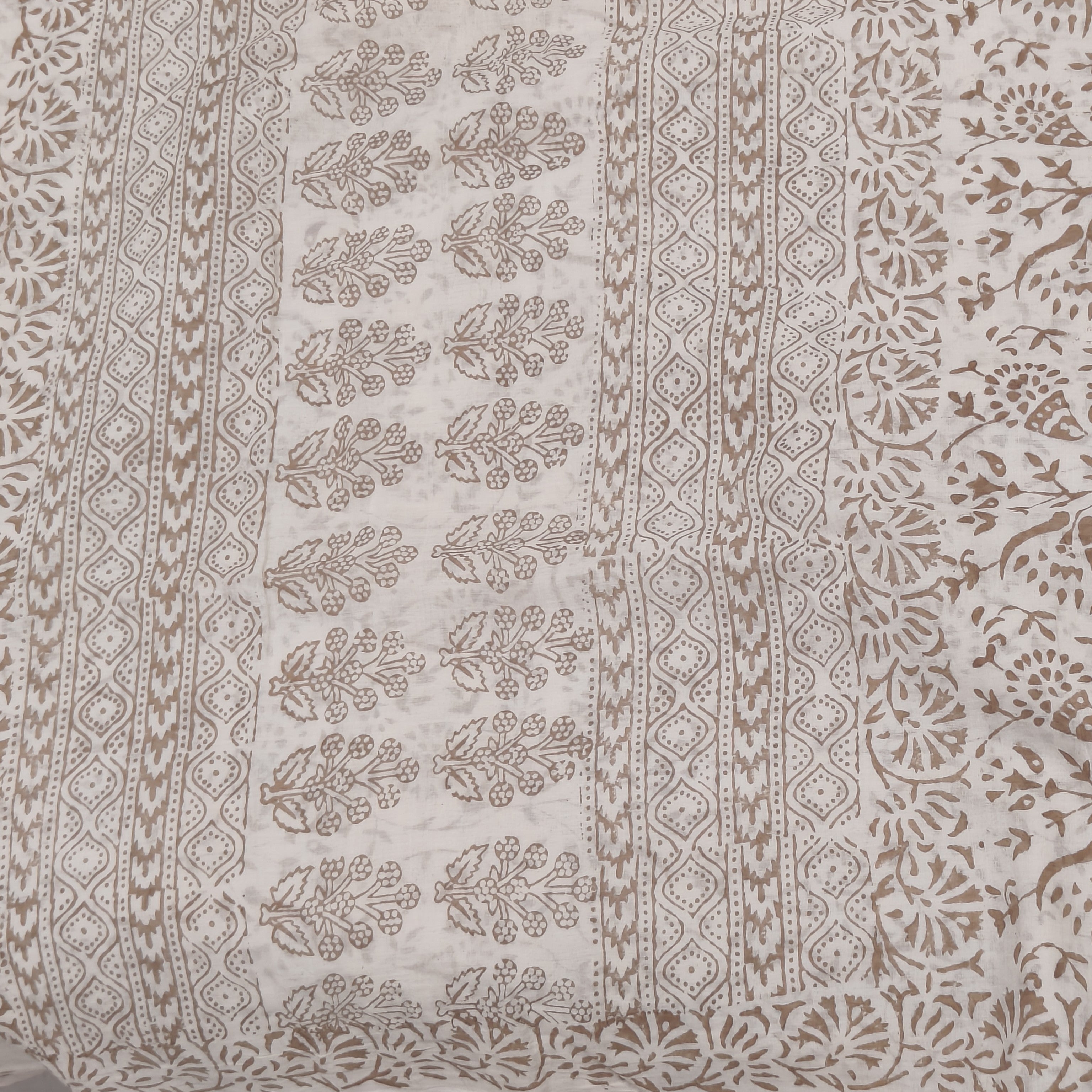 Authentic Dhar Bagh block print unstitched pure cotton suit set with dupatta for summer wear.