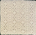 Square macrame cushion cover with intricate diamond knots , perfect for bohemian living room sofa styling